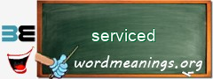 WordMeaning blackboard for serviced